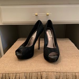 Steve Madden Black Velvet Heel